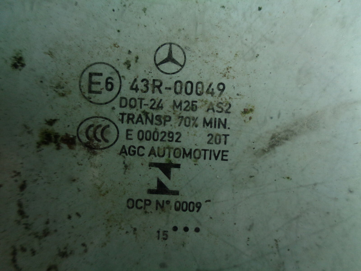 MERCEDES BENZ C CLASS W204 2012 REAR DRIVER SIDE DOOR WINDOW GLASS