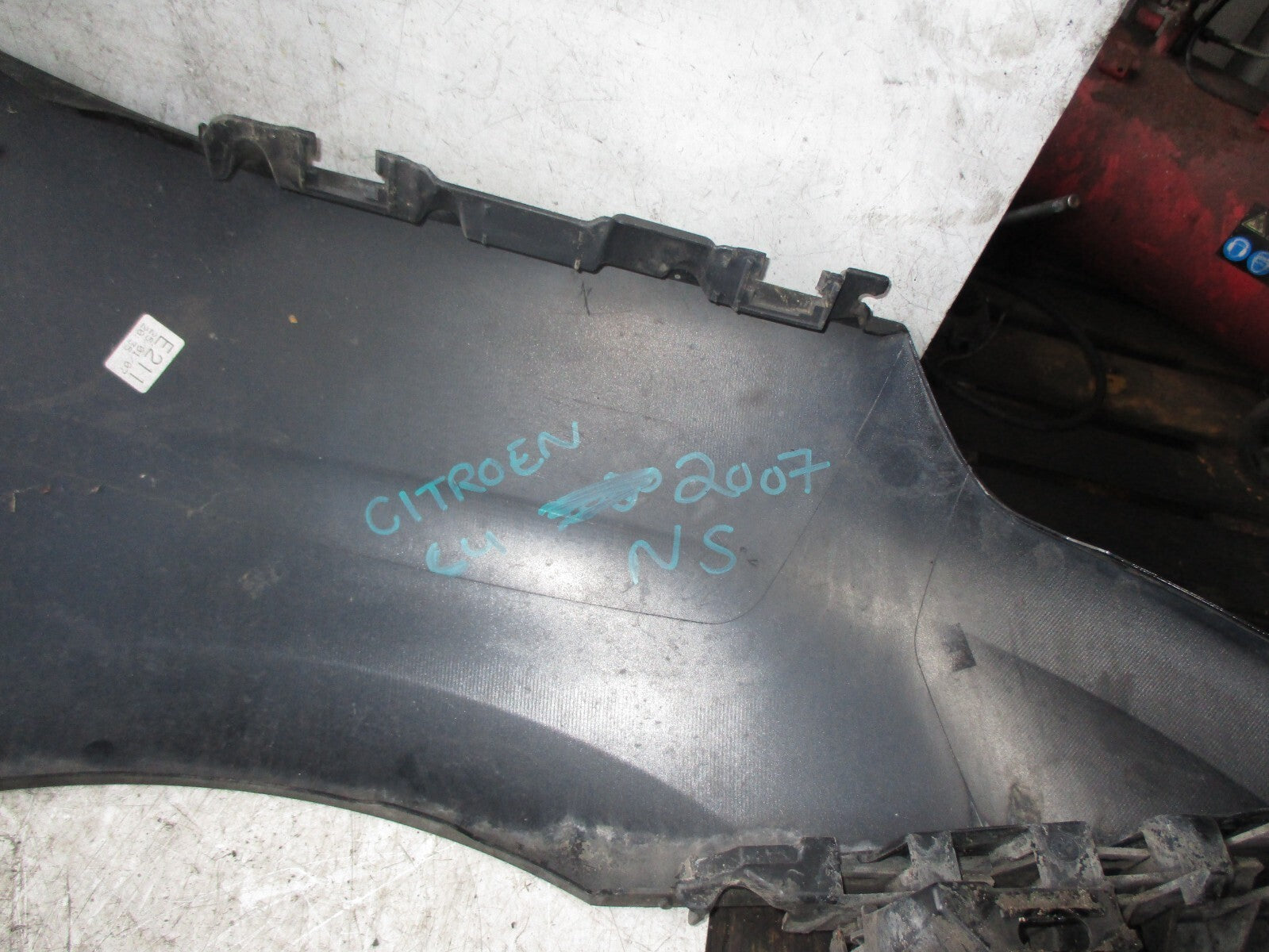 CITROEN C4 2007 NSF PASSENGER SIDE WING PANNEL IN BLACK