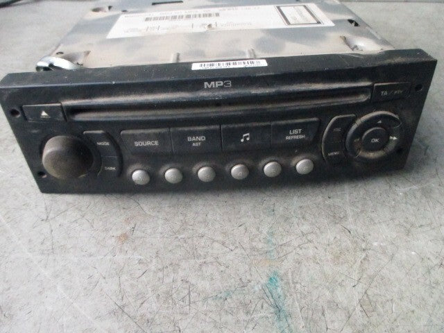 2009 PEUGEOT PARTNER MK2 CD RADIO CONTROL HEAD UNIT 7647179394