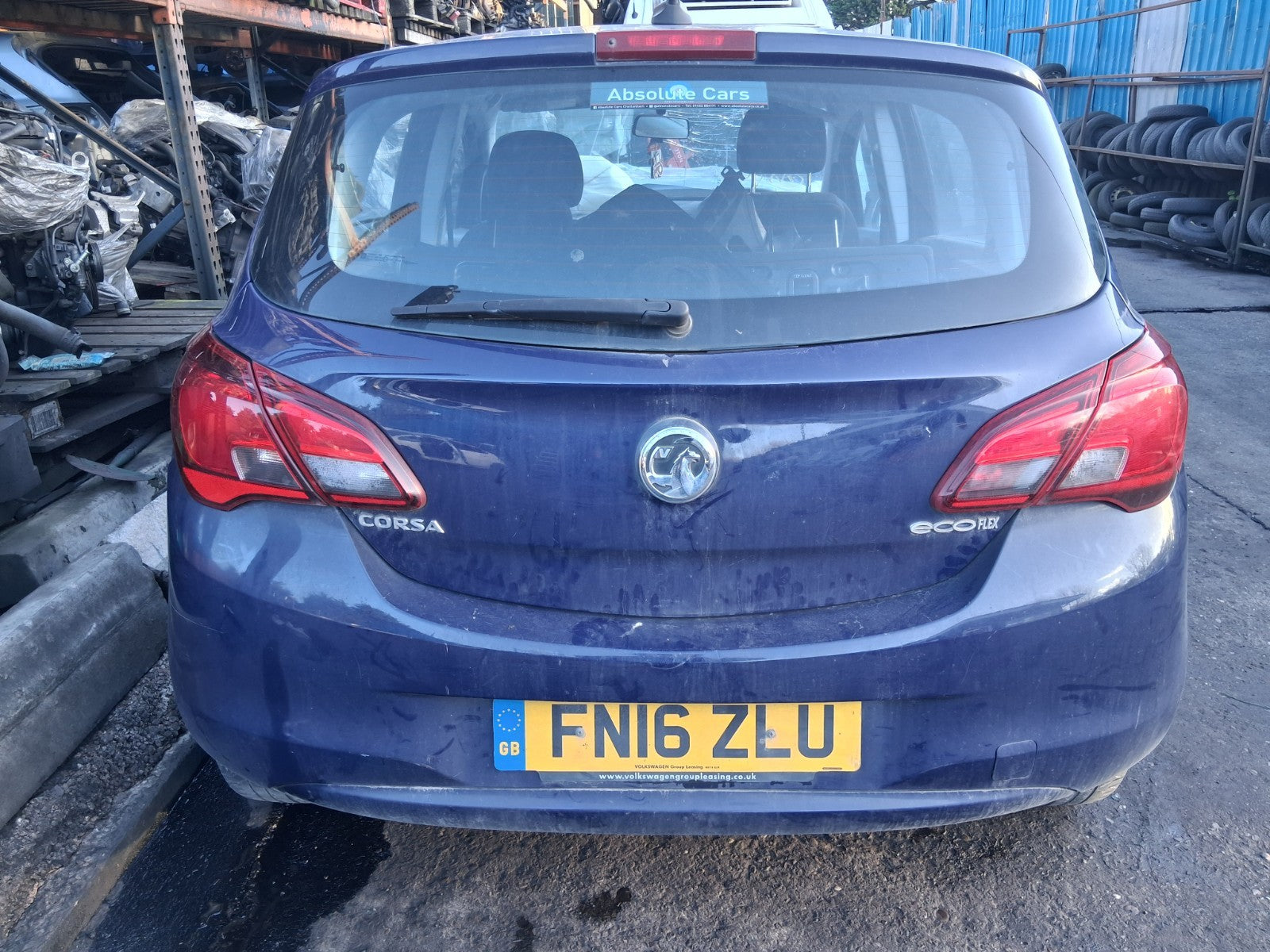 2016 VAUXHALL CORSA E BARE REAR TAILGATE BOOTLID BLUE