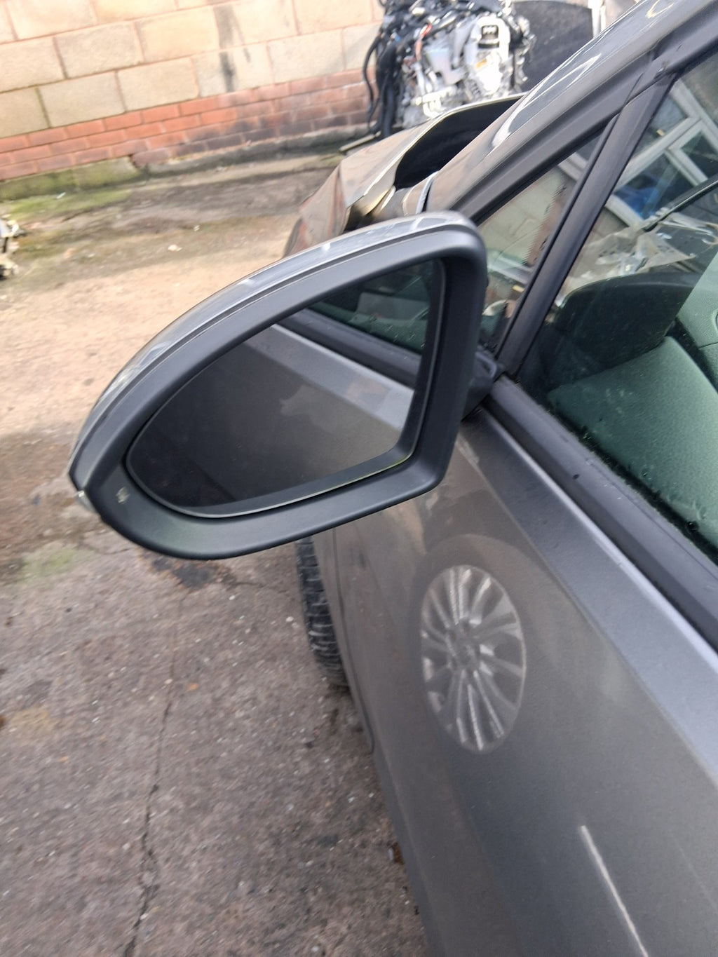 2016 VOLKSWAGEN GOLF MK7 NSF PASSENGER SIDE FRONT LEFT WING MIRROR GREY