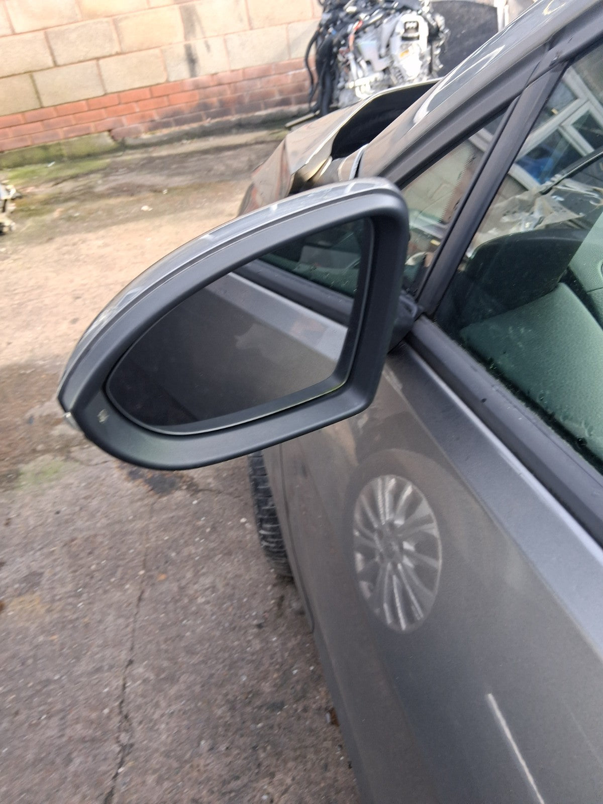 2016 VOLKSWAGEN GOLF MK7 NSF PASSENGER SIDE FRONT LEFT WING MIRROR GREY