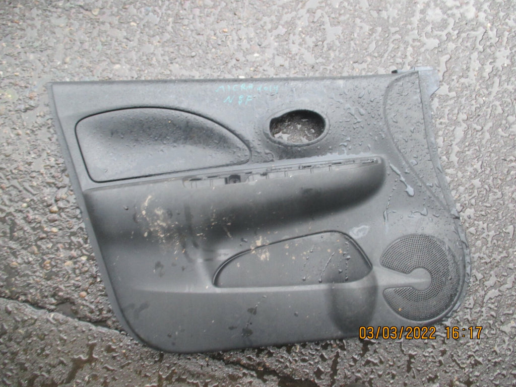 NISSAN MICRA 2014 K13 5DR NSF PASSENGER SIDE FRONT DOOR CARD