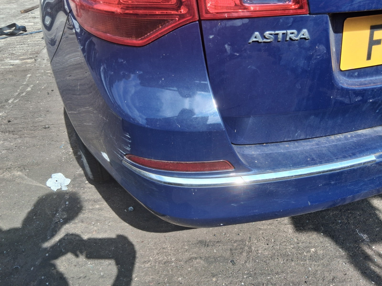 2013 VAUXHALL ASTRA J ESTATE REAR COMPLETE BUMPER BLUE
