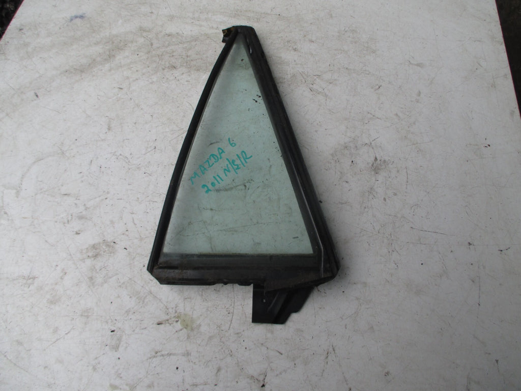 MAZDA 6 2011 NSR PASSENGER SIDE REAR QUARTER SMALL WINDOW GLASS 43R-00011