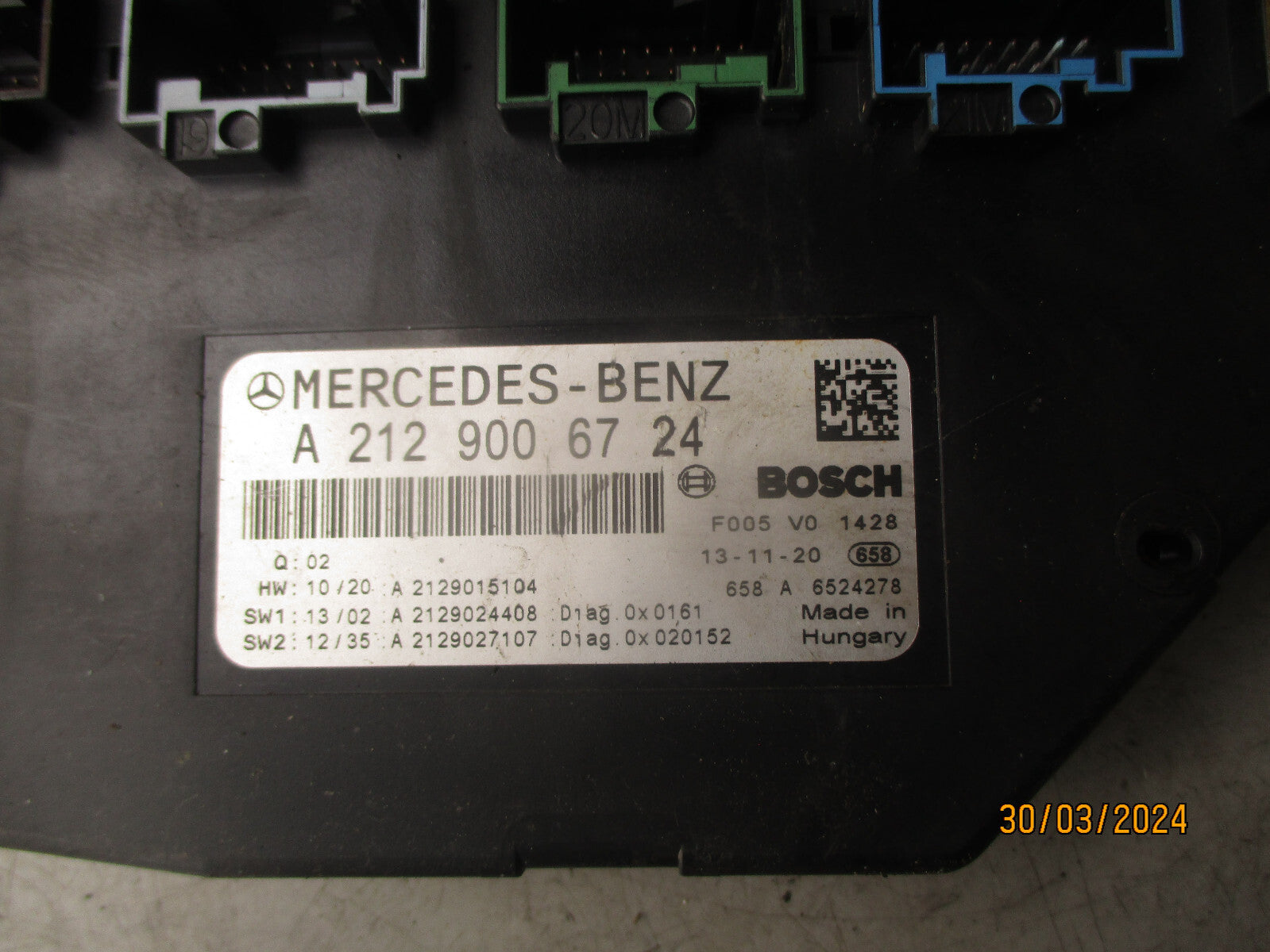 2014 MERCEDES BENZ C CLASS W204 FUSE BOX MODULE A2129006724