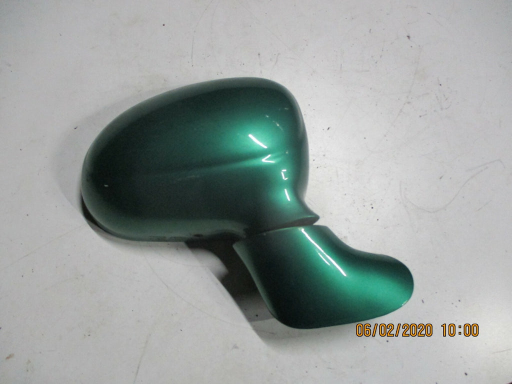 DAEWOO MATIZ 2004 OS DRIVER SIDE MANUAL DOOR WING MIRROR IN GREEN