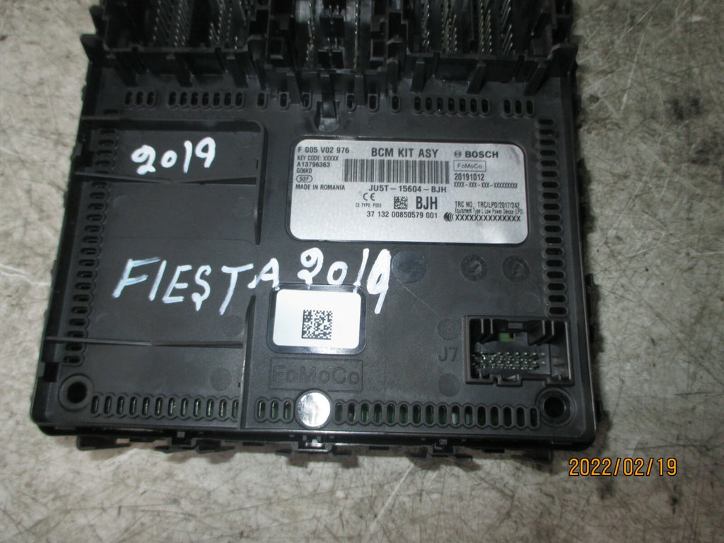 FORD FIESTA MK8 2019 BCM BODY CONTROL MODULE JU5T15604BJH