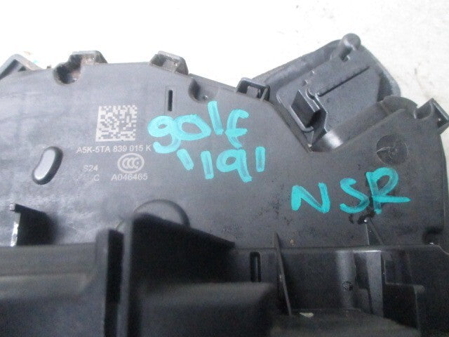 2019 VW VOLKSWAGEN GOLF NSR PASSENGER SIDE REAR DOOR LOCK MECHANISM A046465