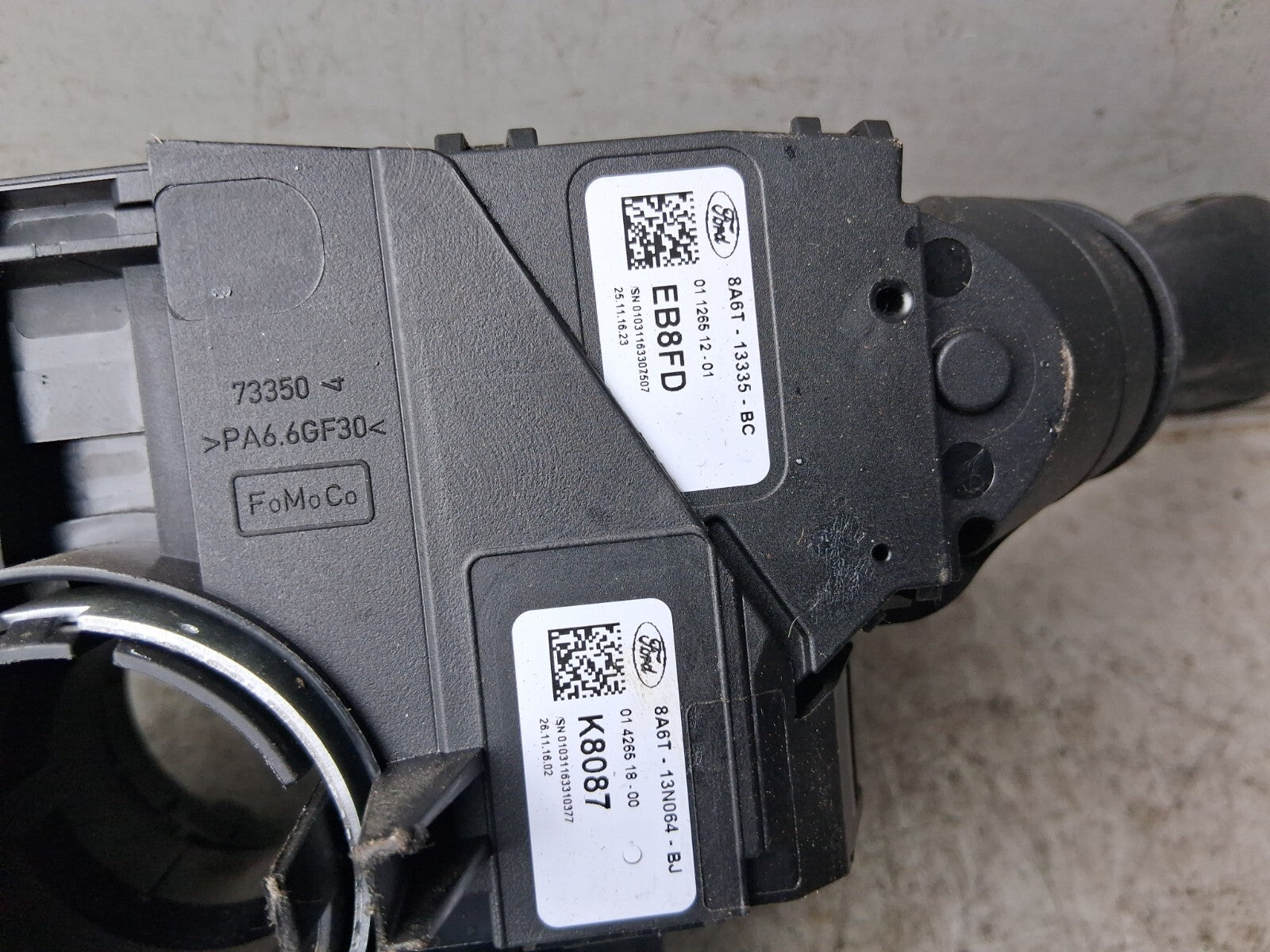 2016 FORD FIESTA MK7 INDICATOR WIPER SWITCH STALK SQUIB RING 8A6T14A664