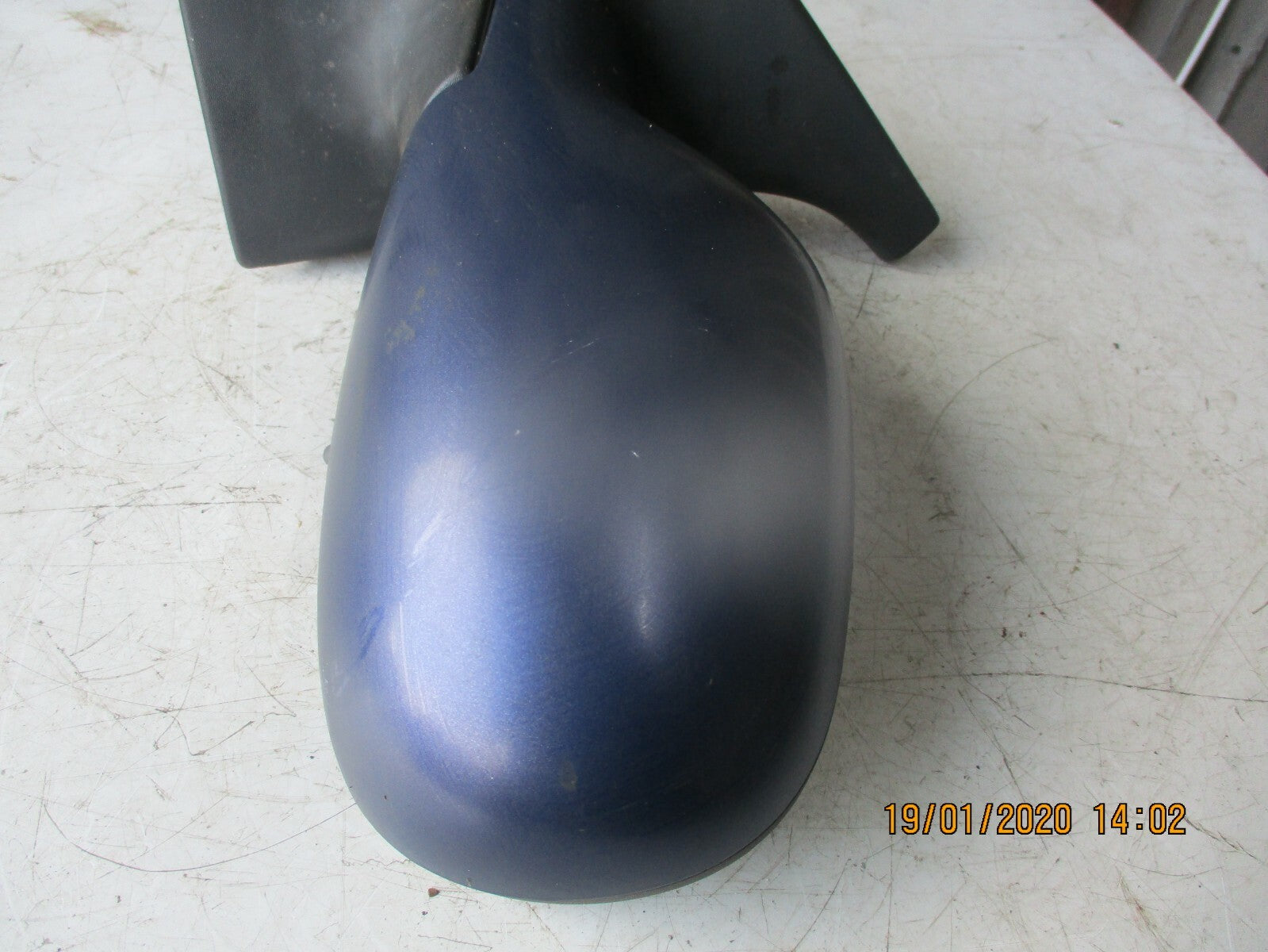 RENAULT SCENIC MK1 2003 NS PASSENGER SIDE ELECTRIC DOOR WING MIRROR BLUE