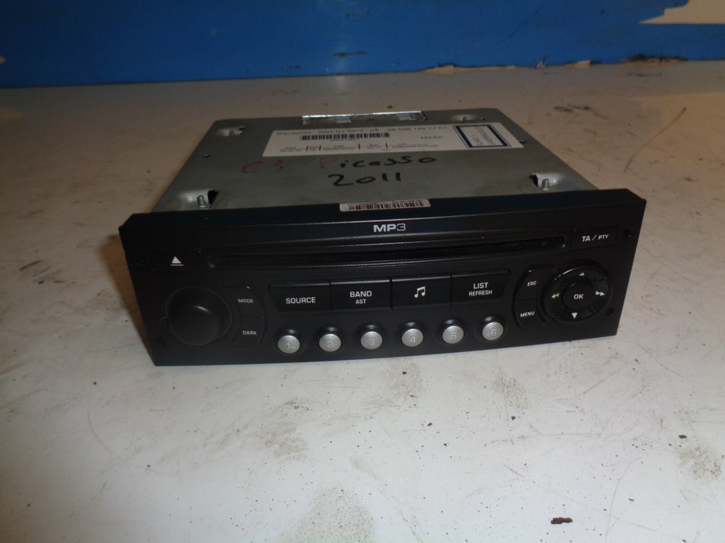 CITROEN XSARA PICASSO 2011 RADIO CD PLAYER HEAD UNIT 9665918977