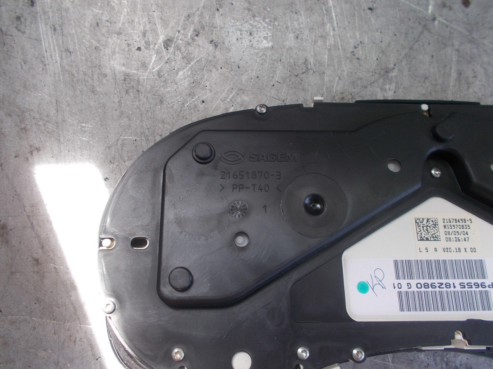 PEUGEOT 307 SPEEDOMETER CLOCKS INSTRUMENT CLUSTER P9655182980