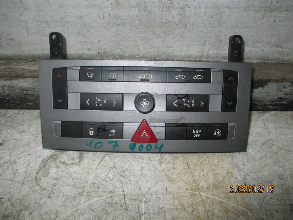 PEUGEOT 407 2004 HEATER AC CLIMATE CONTROL PANEL 96573322YW