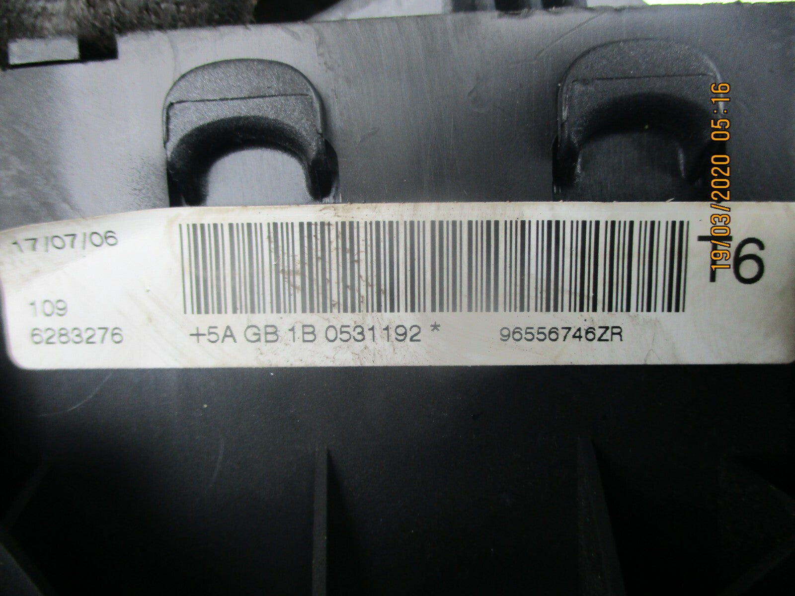 PEUGEOT 307 2006 3 SPOKE STEERING AIRBAG AIR BAG ASSEMBLY UNIT 96556746ZR