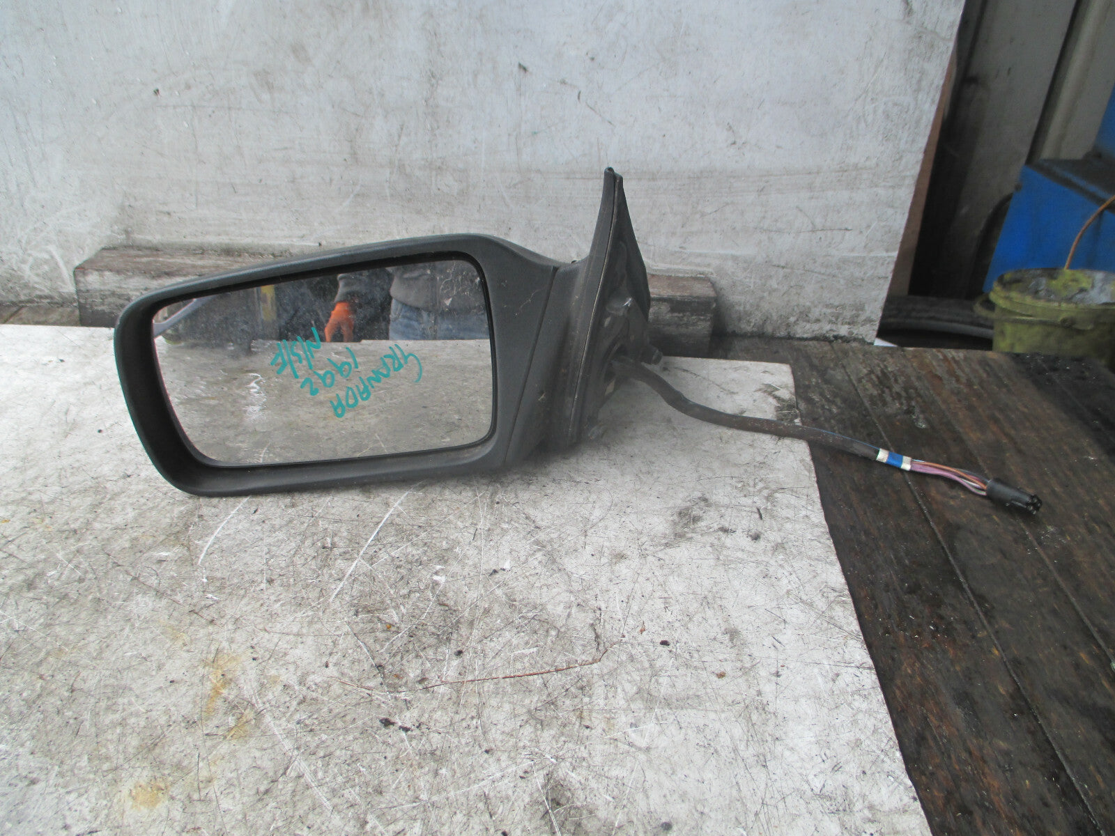 FORD GRANADA MK3 SCORPIO NS PASSENGER SIDE DOOR WING MIRROR ELECTRIC BLACK GLASS