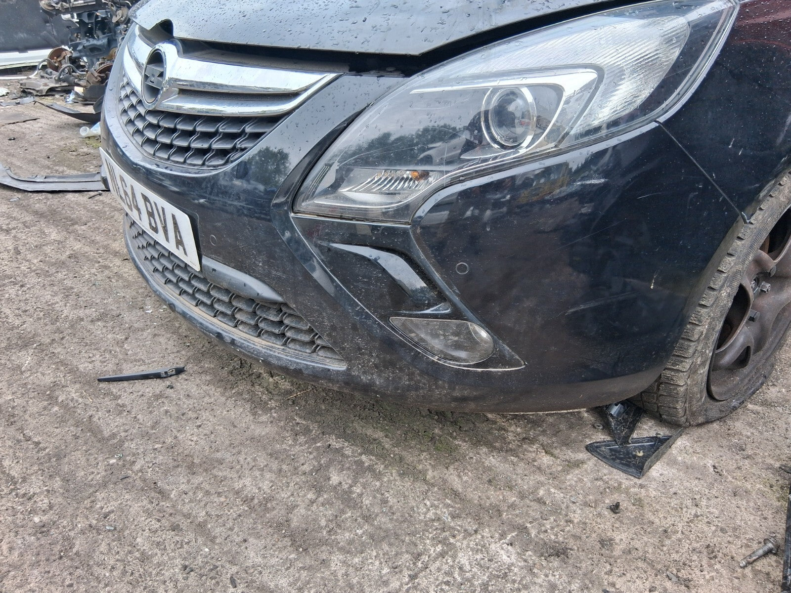 2014 VAUXHALL ZAFIRA C MK3 COMPLETE FRONT BUMPER CARBON FLASH METALLIC 22C