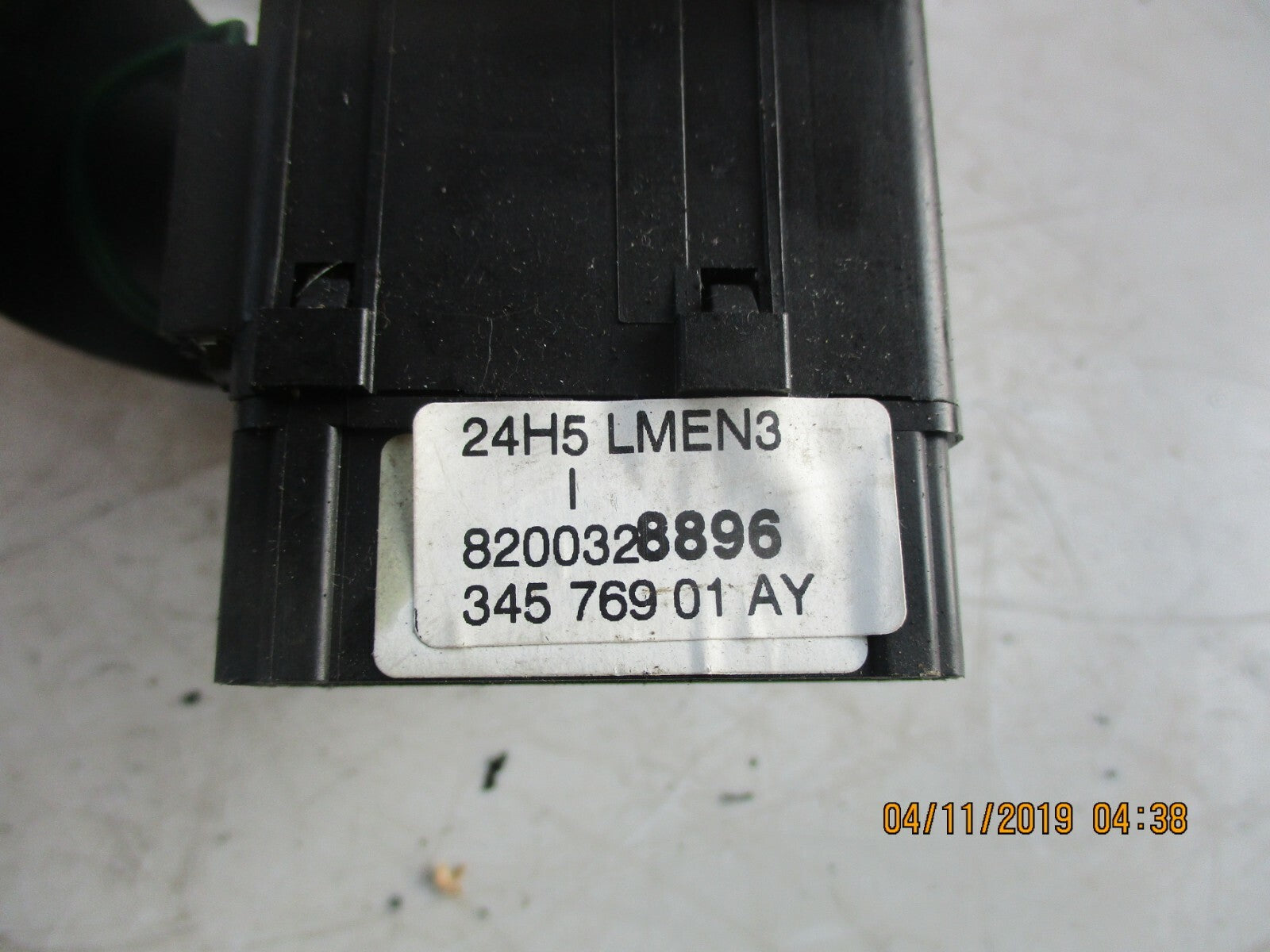 RENAULT LAGUNA MK2 2005 WINDSCREEN WIPER WASHER CONTROL SWITCH STALK 8200328896