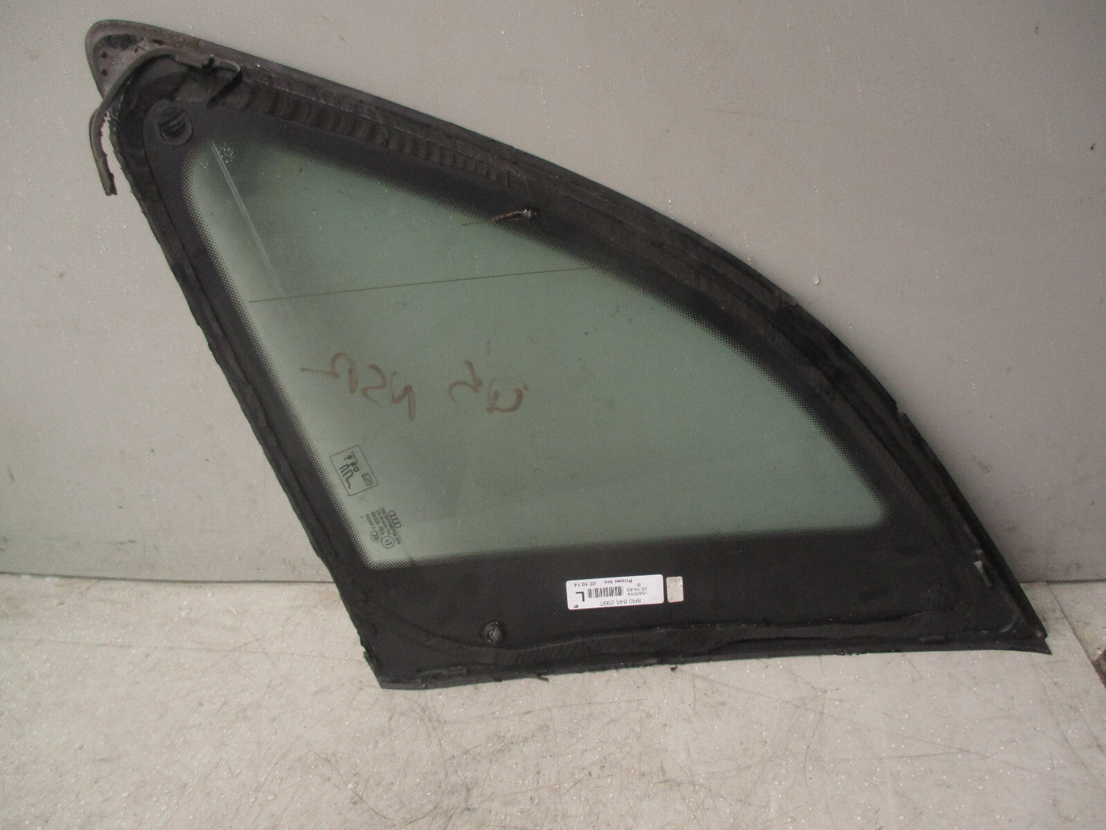 2014 AUDI Q5 NSR PASSENGER REAR LEFT SIDE QUARTER GLASS 8R0845299T