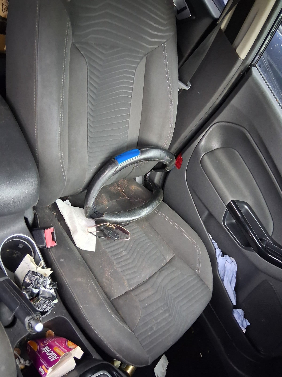 2014 FORD FIESTA MK7 NSF PASSENGER SIDE FRONT LEFT COMPLETE FABRIC SEAT