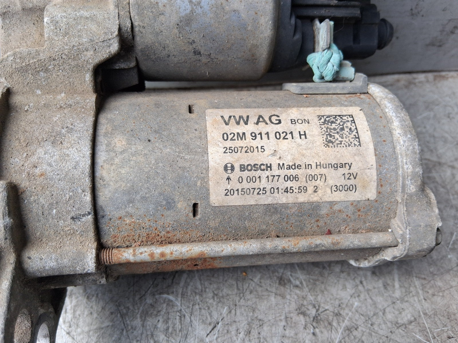 2021 VOLKSWAGEN UP CITIGO 1.0 PETROL STARTER MOTOR 02M911021H