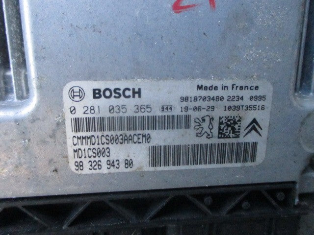 2021 VAUXHALL GRANDLAND ECU ENGINE CONTROL UNIT MODULE 9832694380