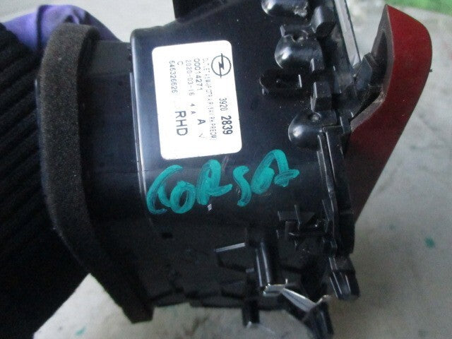 2017 VAUXHALL CORSA RHD SIDE DASHBOARD AIR VENT 39202839