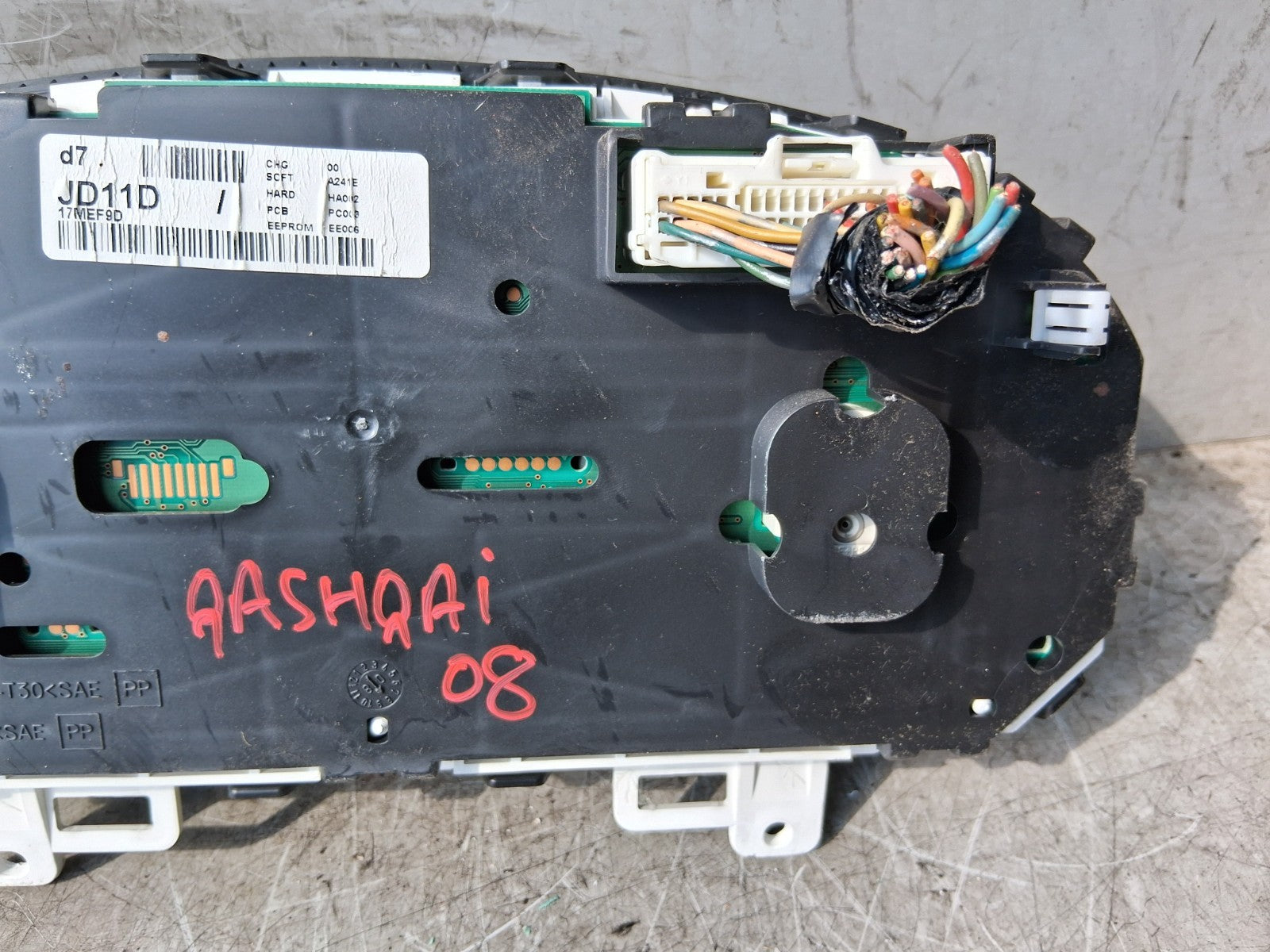 2008 NISSAN QASHQAI J10 MK1 1.6 PETROL SPEEDOMETER INSTRUMENT CLUSTER JD11D