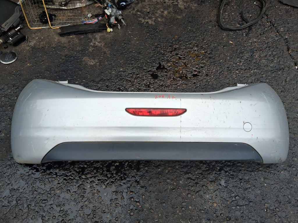 2012 PEUGEOT 208 COMPLETE REAR BUMPER SILVER