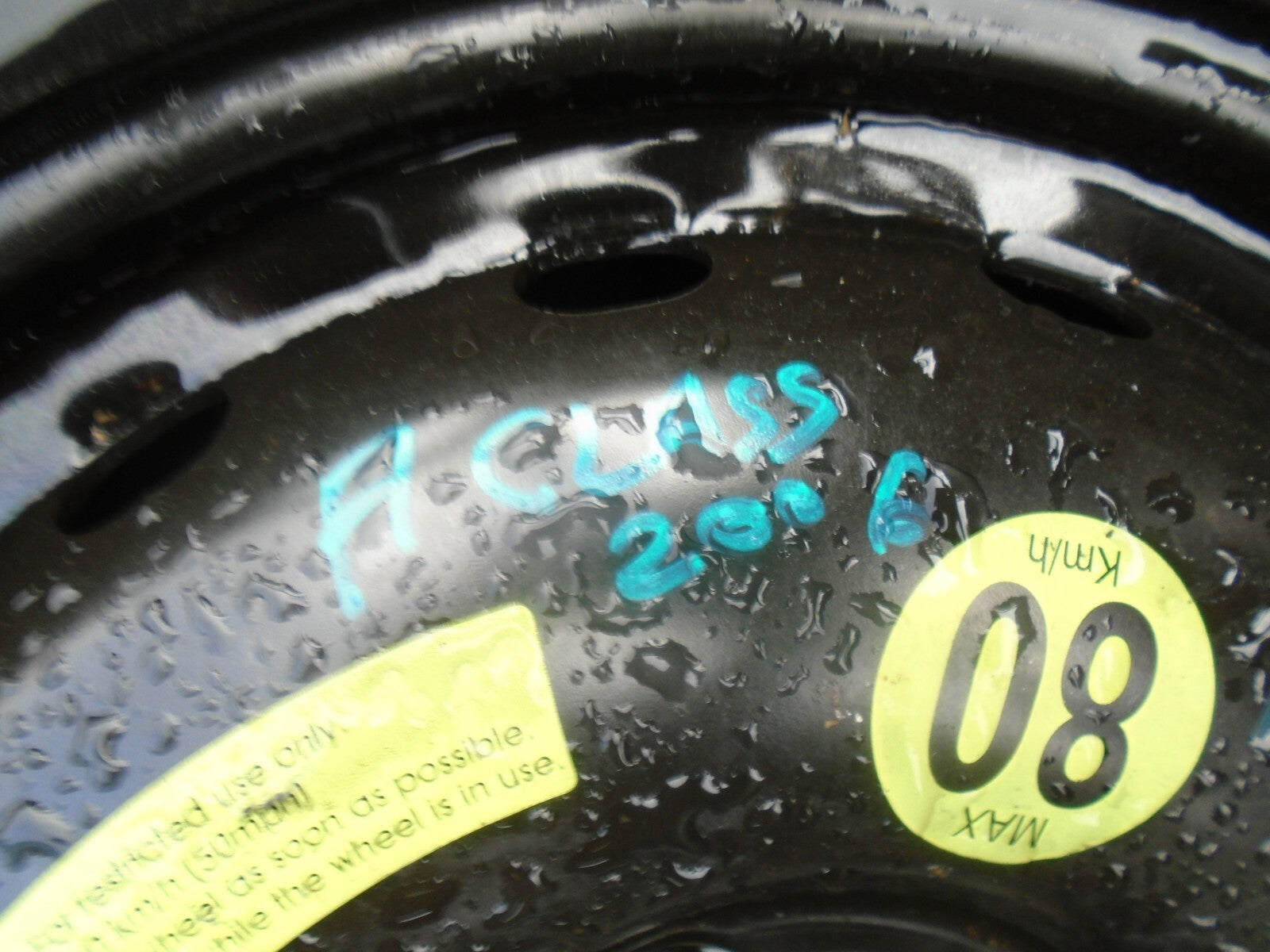 MERCEDES A CLASS 2006 SPARE WHEEL 12590R16