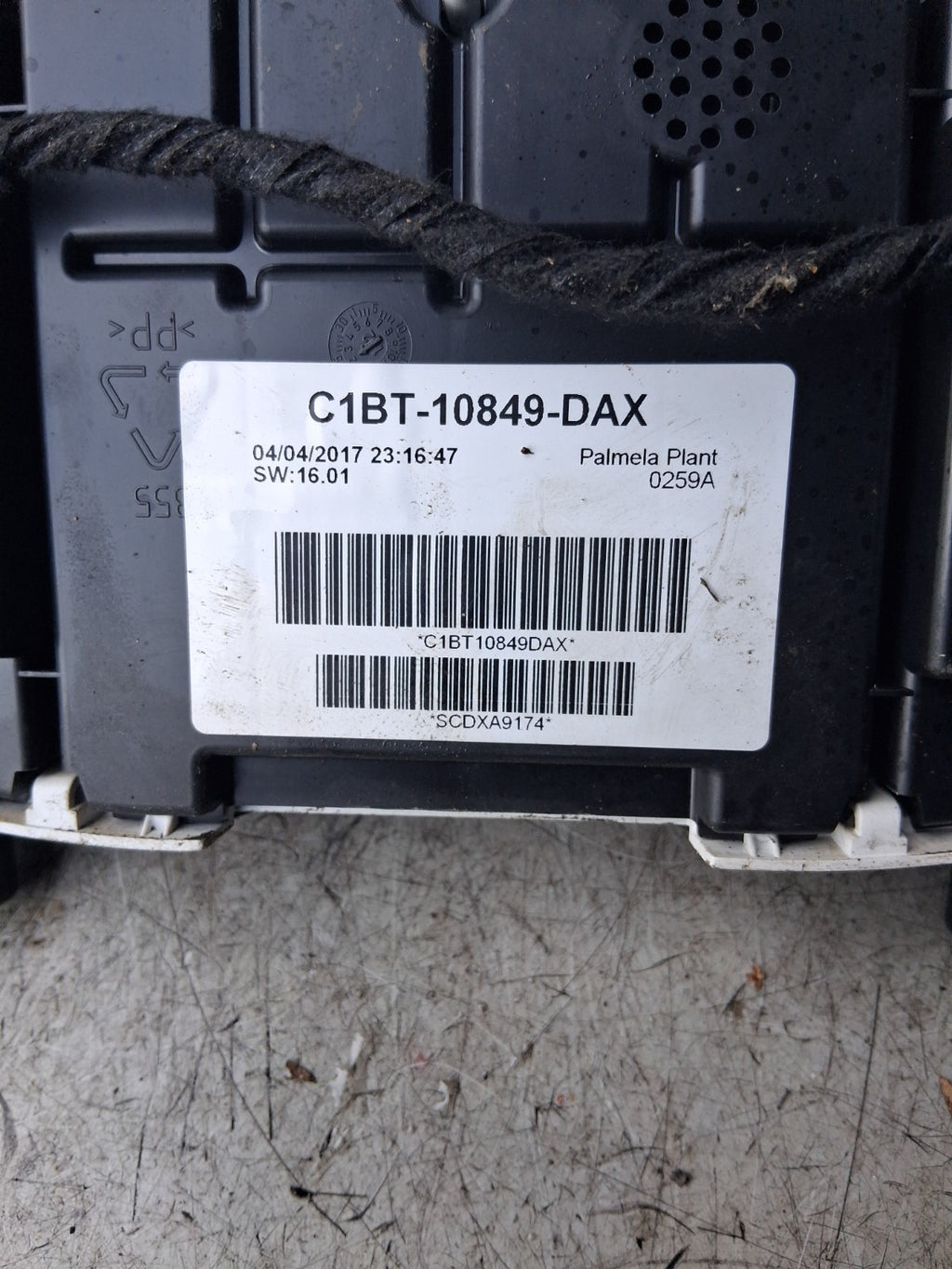 2017 FORD FIESTA SPEEDOMETER INSTRUMENT C1BT10849DAX
