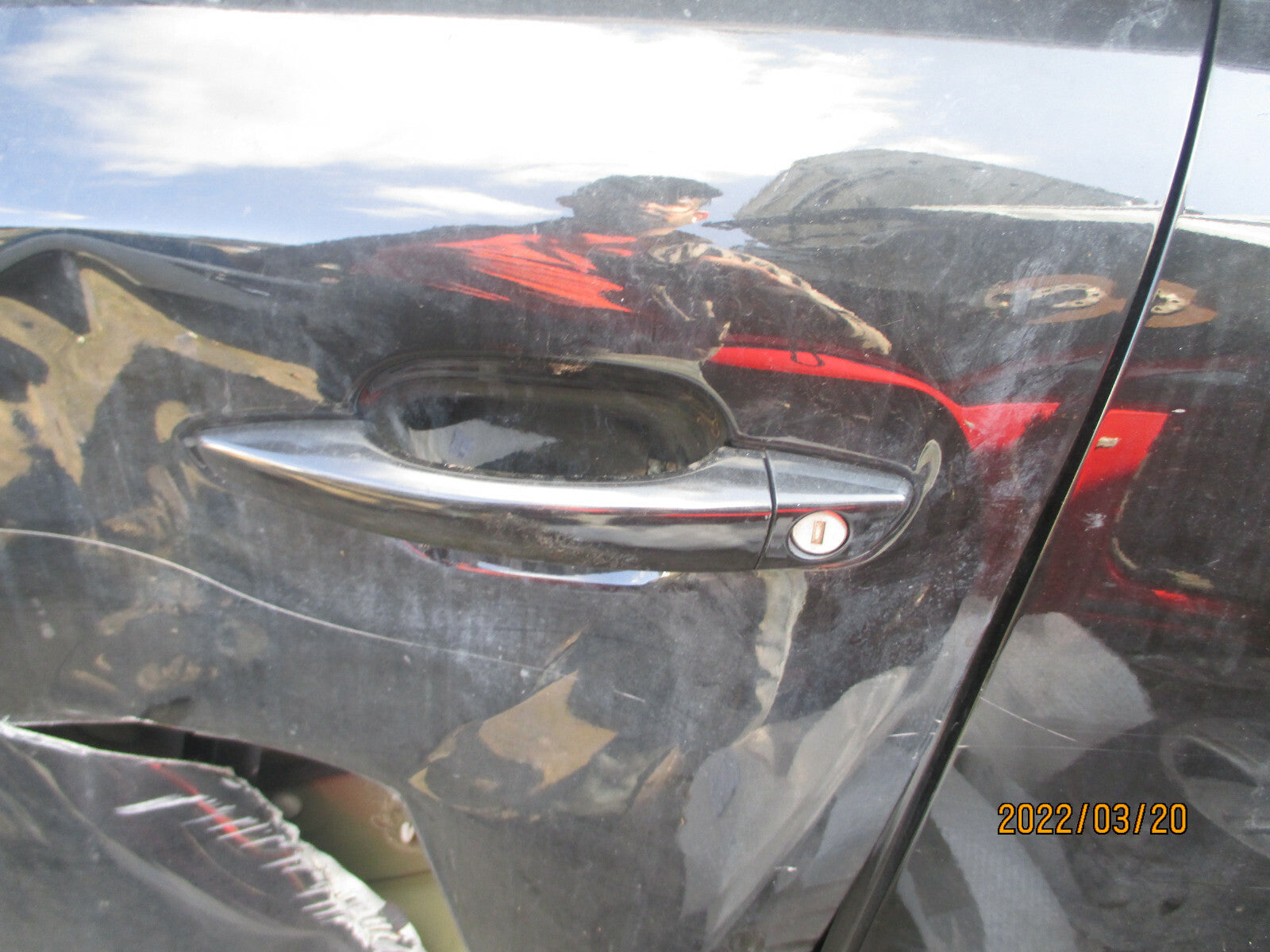 CITROEN C4 MK3 2021 NSF PASSENGER FRONT EXTERIOR DOOR HANDLE BLACK PEARL EXL