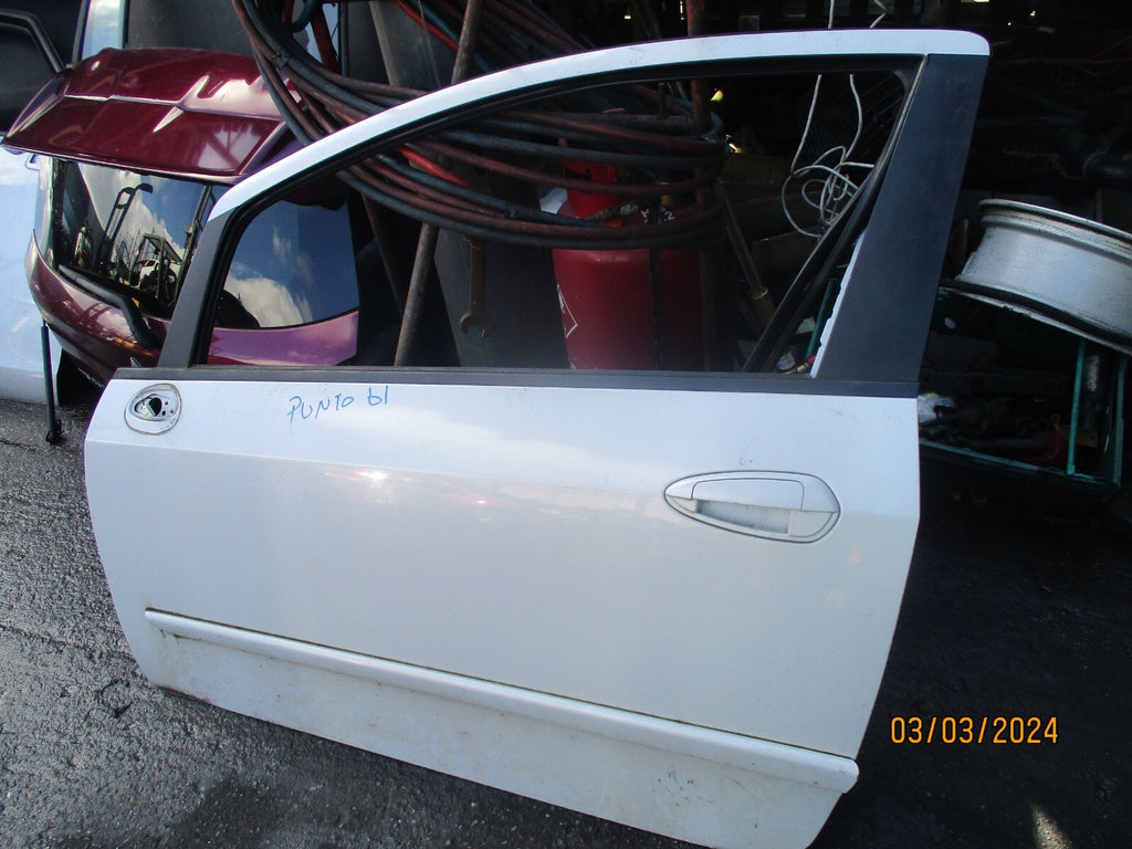 FIAT GRANDE PUNTO EVO 2011 3 DOOR PASSENGER SIDE BARE DOOR SHELL BIANCO RADIOSO