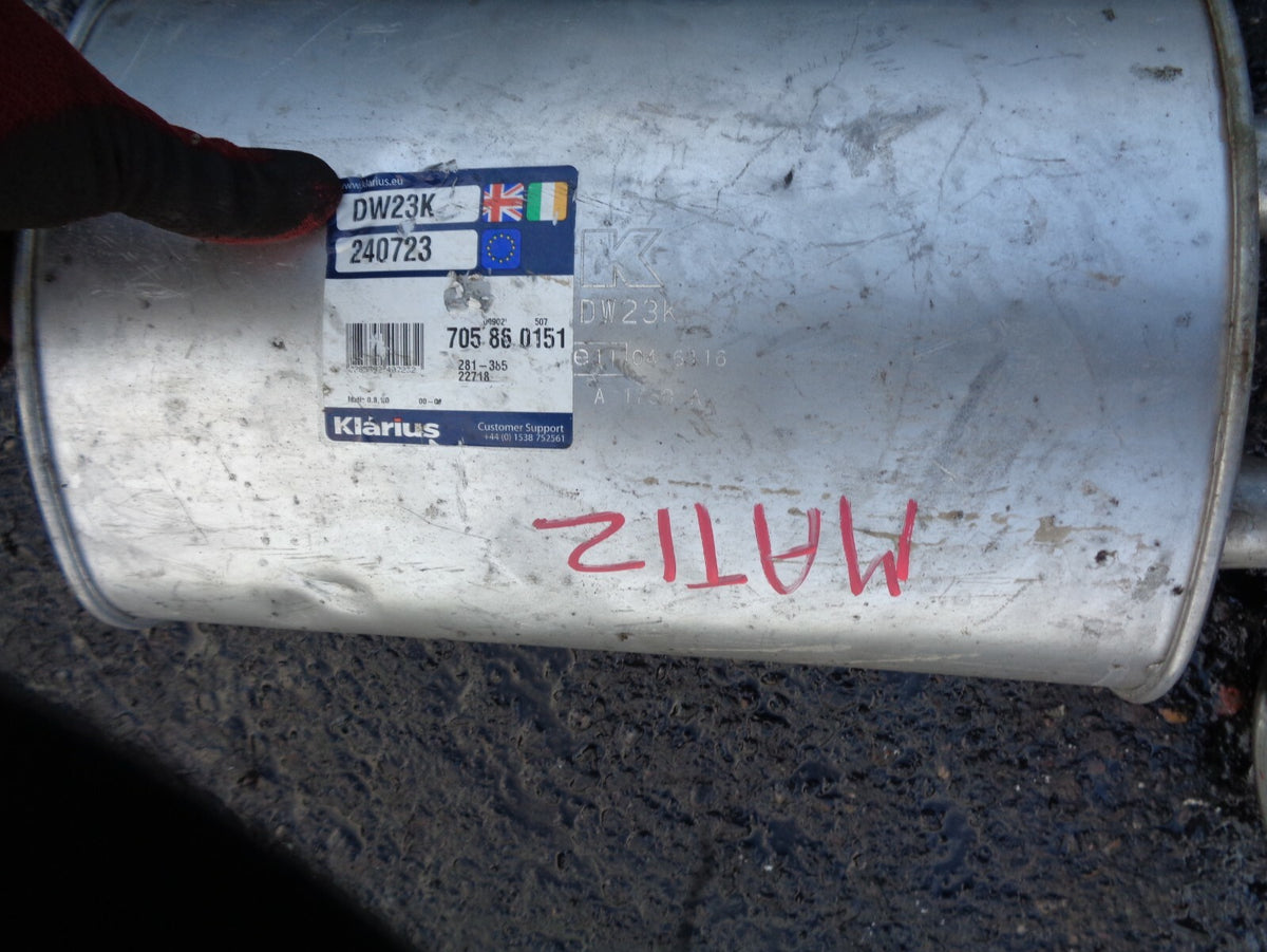 CHEVROLET MATIZ MK2 2006 REAR BACK BOX SILENCER MUFFLER EXHAUST CAN 705860151