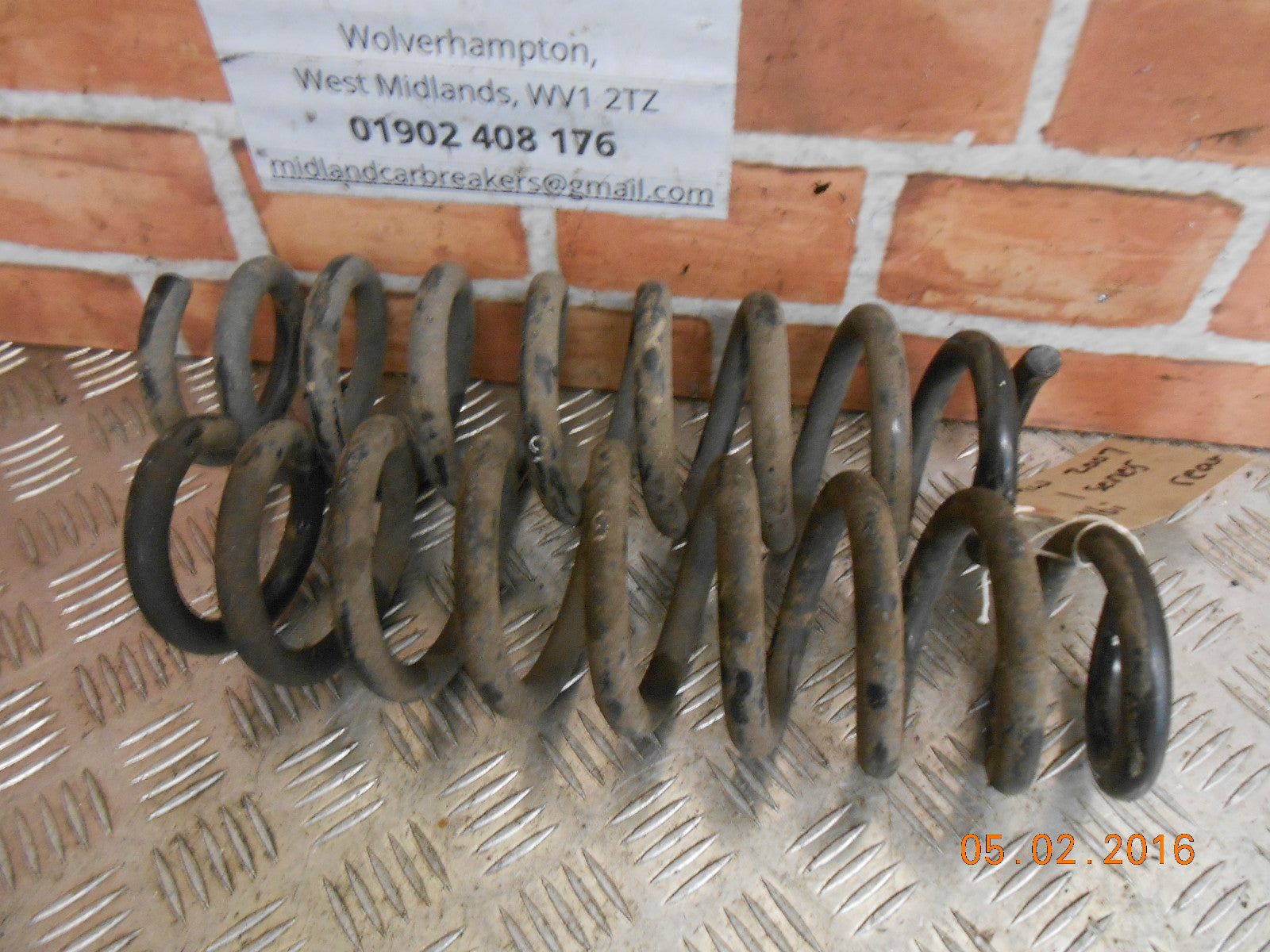 BMW 1 SERIES E87 1.6 PETROL 2007 PAIR OF REAR SUSPENSION COIL SPRING SET SPRINGS