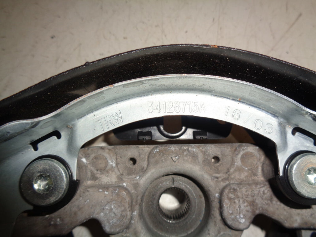 NISSAN JUKE 2013 3 SPOKE BLACK LEATHER STEERING WHEEL 34126715A