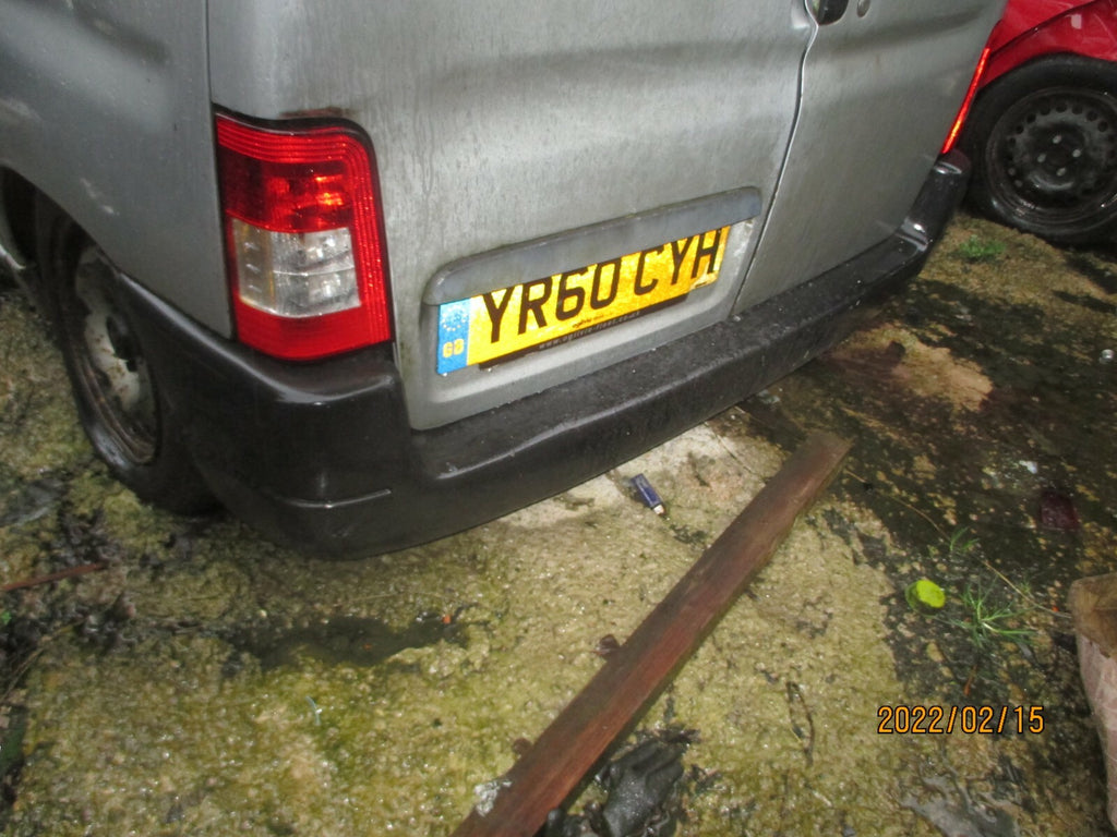 PEUGEOT PARTNER 2010 MK1 REAR COMPLETE BUMPER BLACK