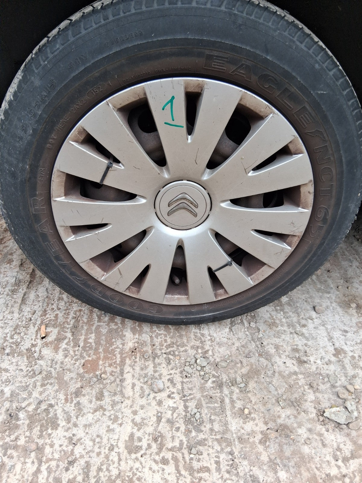 2017 CITROEN BERLINGO MK2 15 INCH STEEL WHEEL WITH TYRE 195/65R15