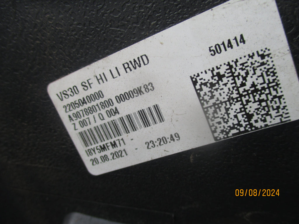 2020 MERCEDES BENZ SPRINTER W907 NSR PASSENGER SIDE BUMPER TRIM A9078801800