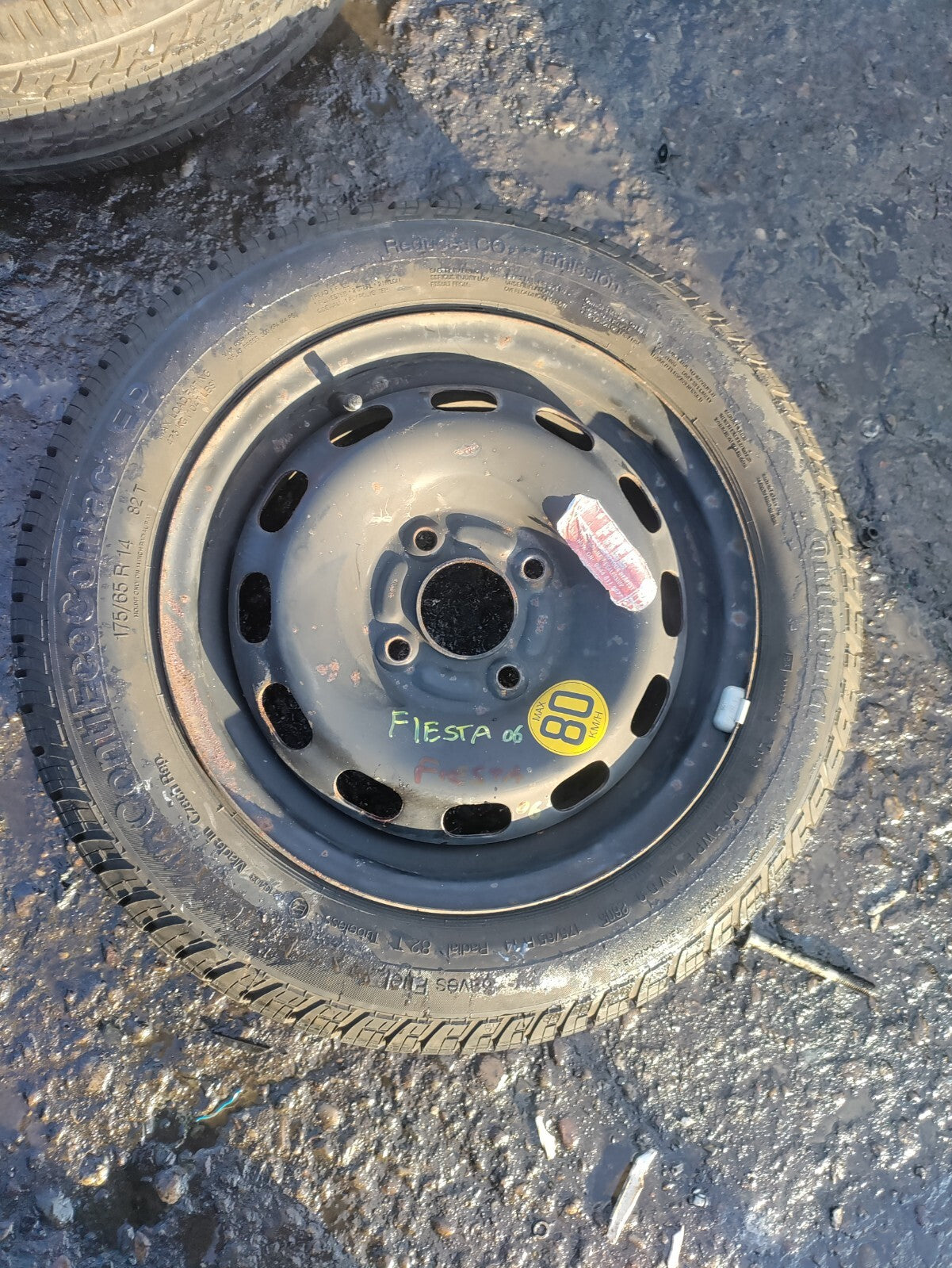 FORD FIESTA MK6 2006 STEEL WHEEL WITH TYRE 175/65R14