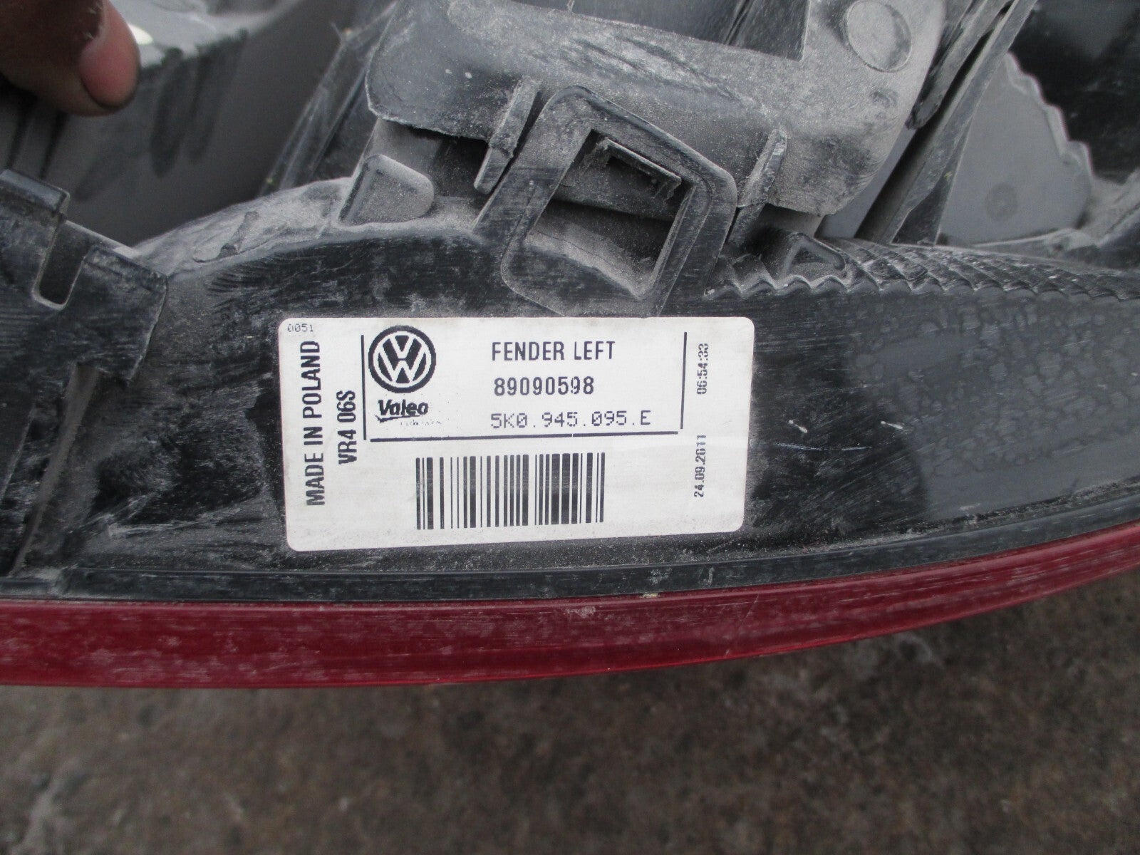 VW VOLKSWAGEN GOLF MK6 NSR PASSENGER SIDE REAR TAIL LIGHT 5K0945095E