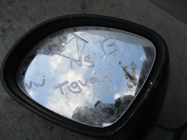 2012 VW TIGUAN MK1 NS PASSENGER SIDE FRONT WING MIRROR BLACK