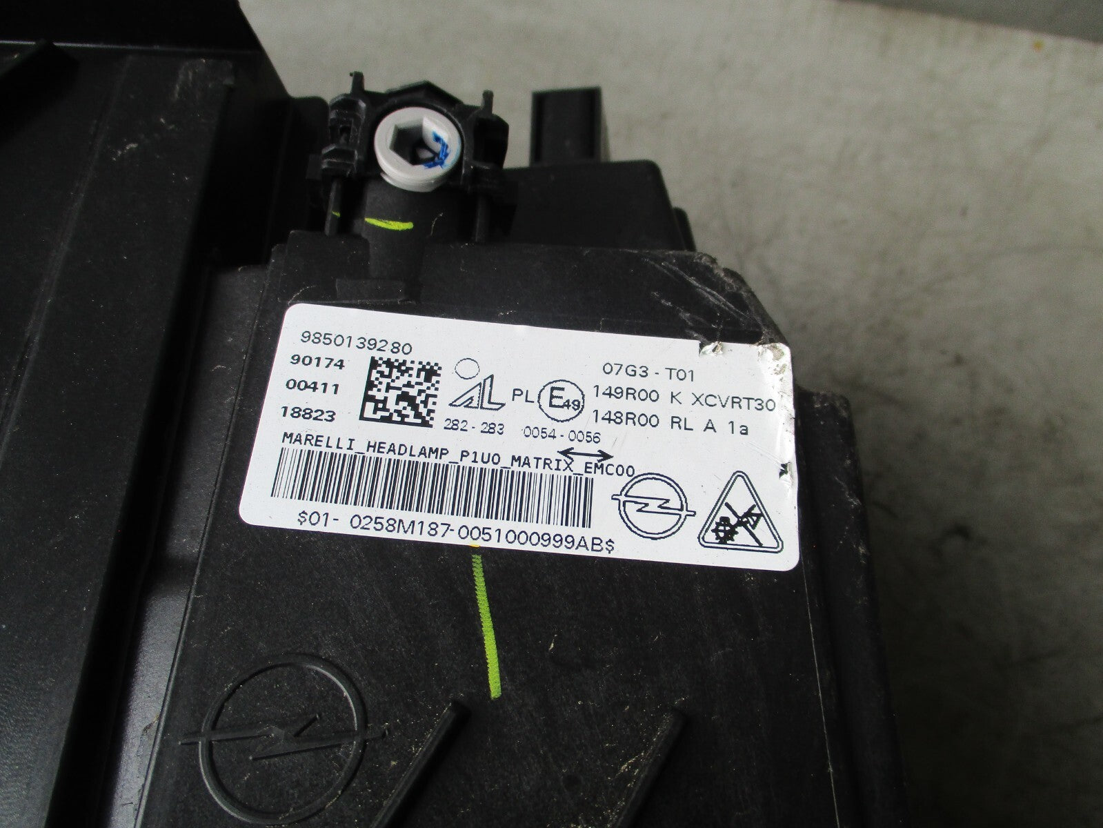 VAUXHALL GRANDLAND X 2023 OSF DRIVER SIDE FRONT HEADLIGHT HEADLAMP 9850139280