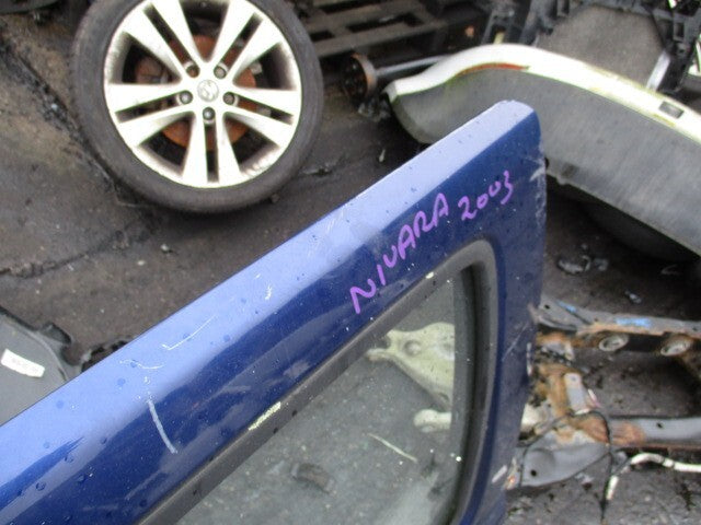 NISSAN NAVARA D22 2003 NSR PASSENGER SIDE REAR COMPLETE DOOR BLUE 2Y9