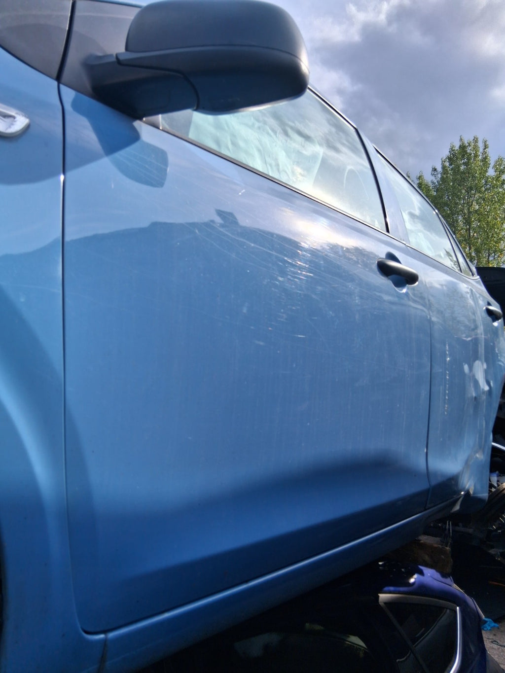 2019 KIA PICANTO MK3 NSF PASSENGER SIDE FRONT BARE DOOR BLUE