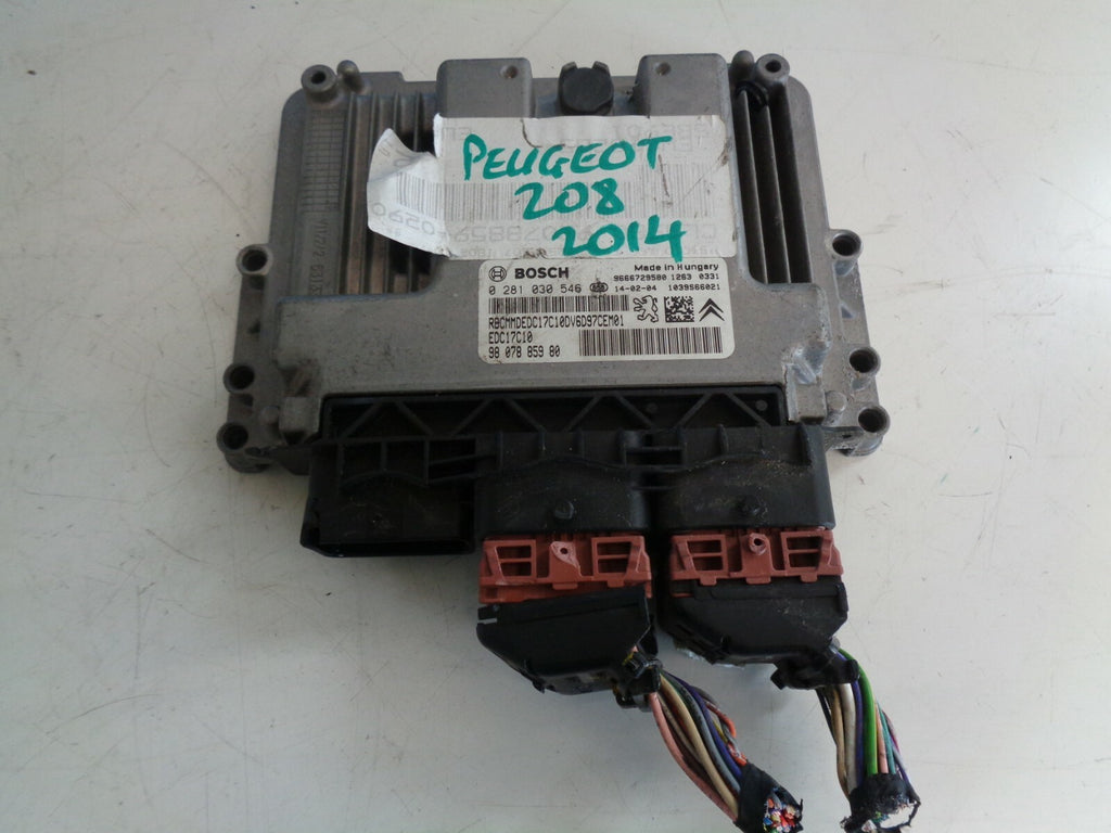 PEUGEOT 208 2014 1.6 HDI DIESEL ENGINE ECU ENGINE CONTROL MODULE 9807885980