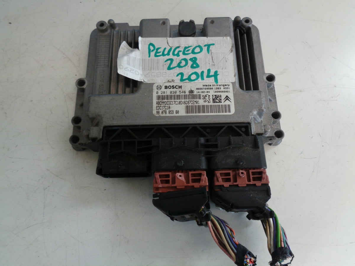 PEUGEOT 208 2014 1.6 HDI DIESEL ENGINE ECU ENGINE CONTROL MODULE 9807885980