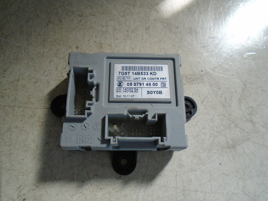 FORD MONDEO MK4 2008 NSF PASSENGER SIDE FRONT DOOR CONTROL MODULE 7G9T14B533KD