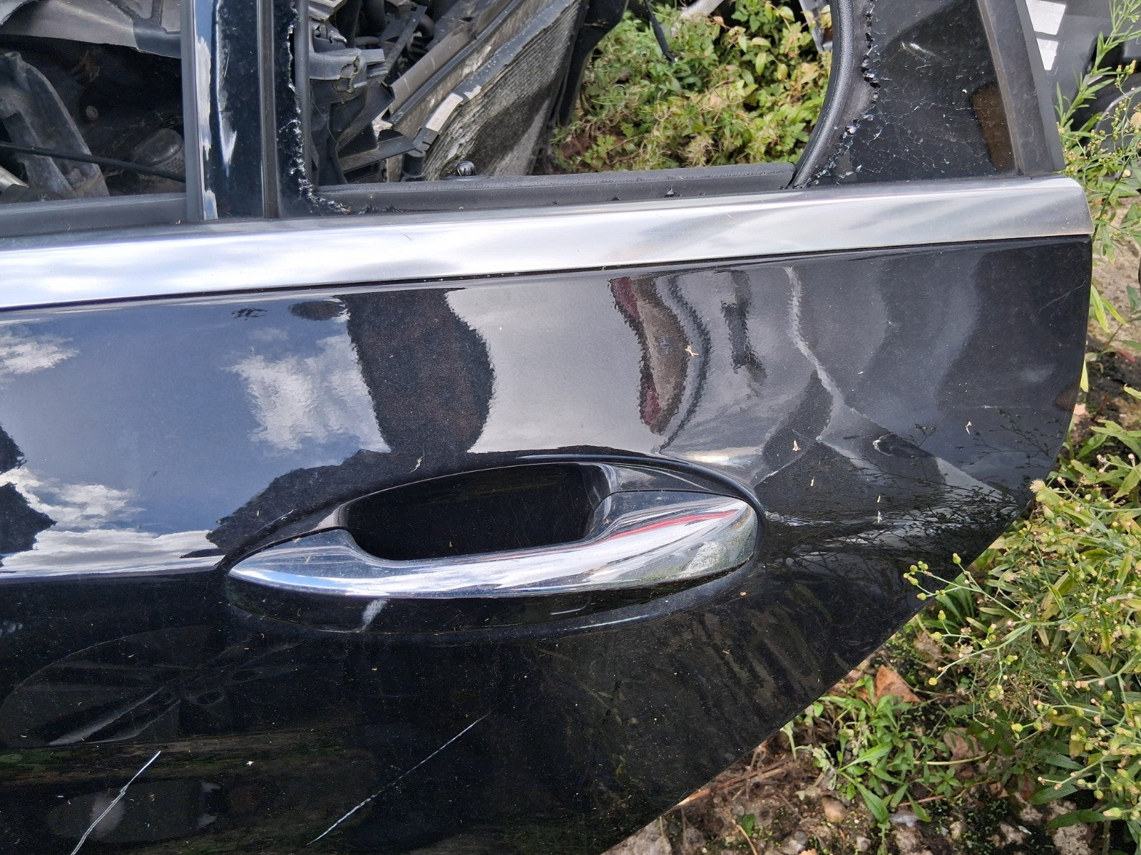 2016 MERCEDES C CLASS W205 NSR PASSENGER SIDE REAR LEFT BARE DOOR BLACK 197