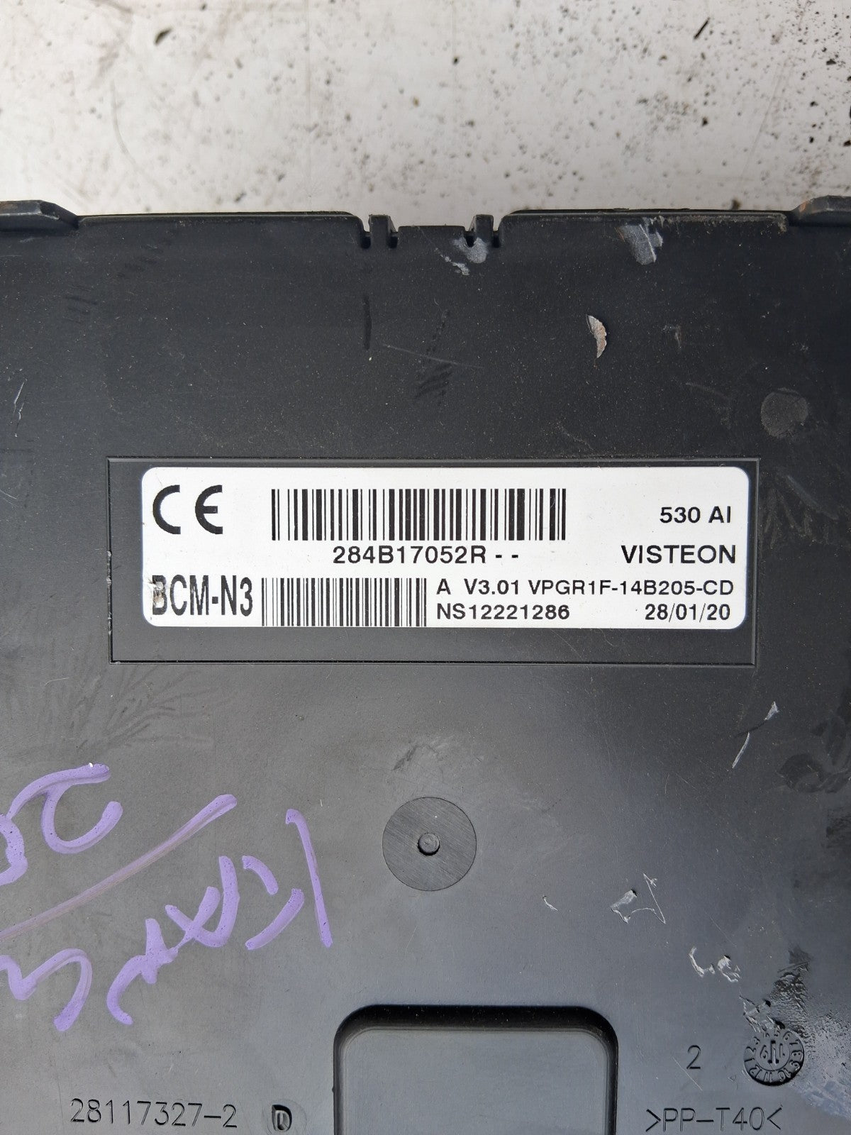 2020 RENAULT KANGOO MK2 1.5 DIESEL BCM BODY CONTROL MODULE 284B17052R